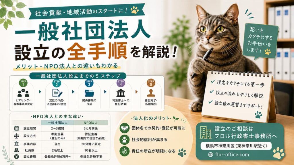 一般社団法人設立の流れ｜フロル行政書士事務所