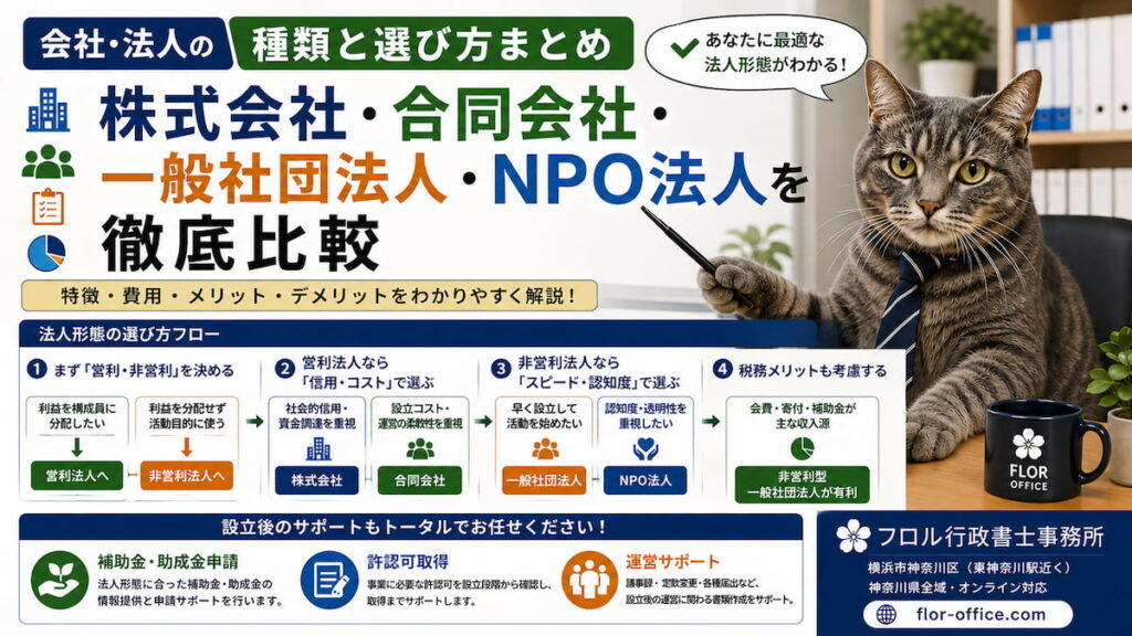 会社・法人の種類と選び方｜フロル行政書士事務所