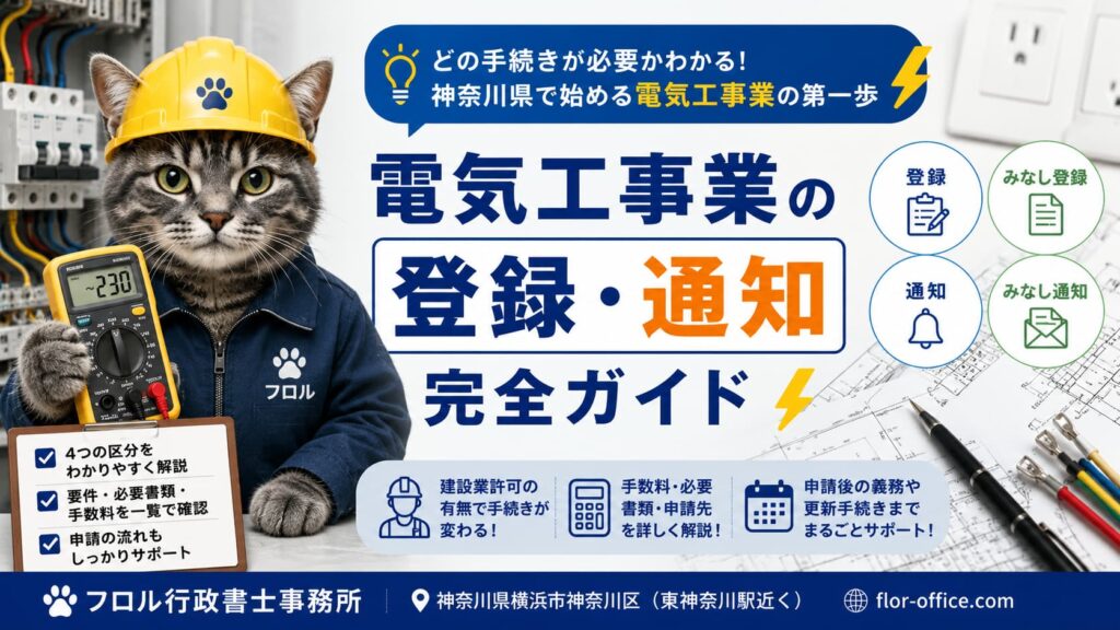 電気工事業の登録・通知｜フロル行政書士事務所