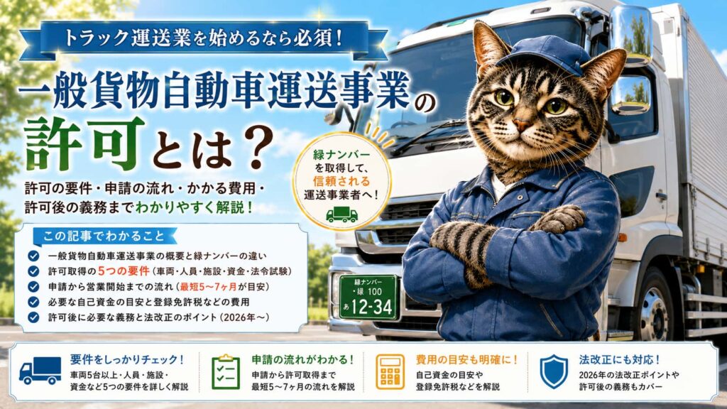 一般貨物自動車運送事業許可｜フロル行政書士事務所