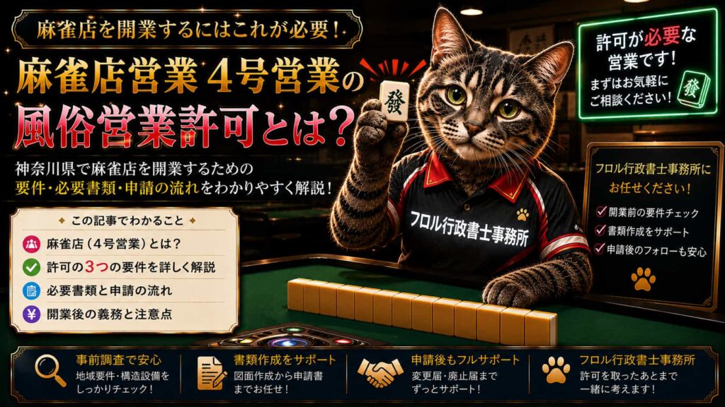麻雀店営業許可｜フロル行政書士事務所