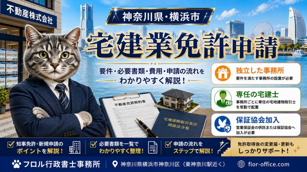 宅建業の免許申請｜フロル行政書士事務所