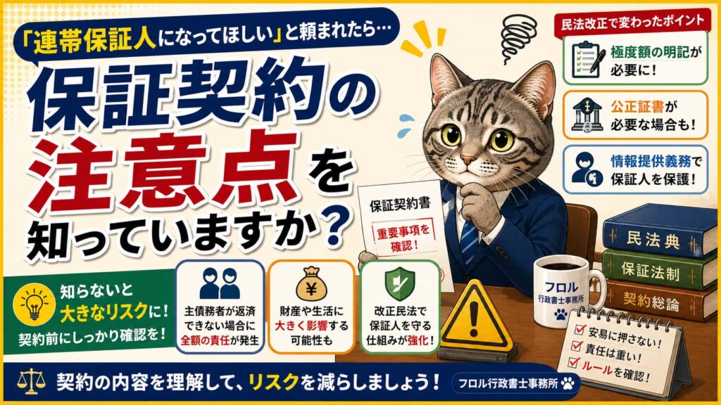 保証契約・連帯保証の注意点、民法改正で何が変わったのか｜フロル行政書士事務所