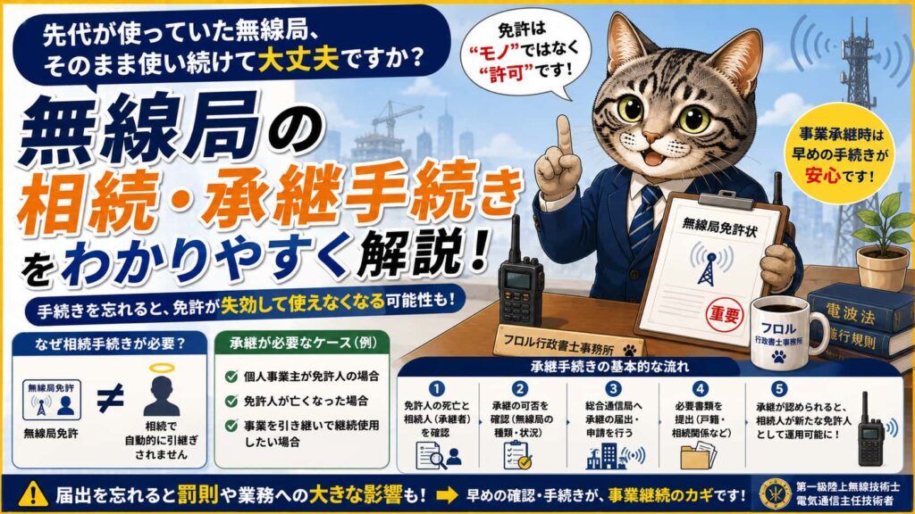 免許人が亡くなったら?無線局の相続・承継手続き|フロル行政書士事務所