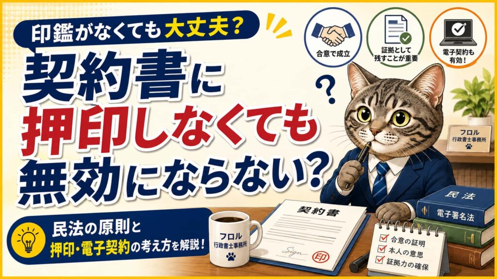 契約書に実印・押印は本当に必要？電子契約と民法改正の関係｜フロル行政書士事務所