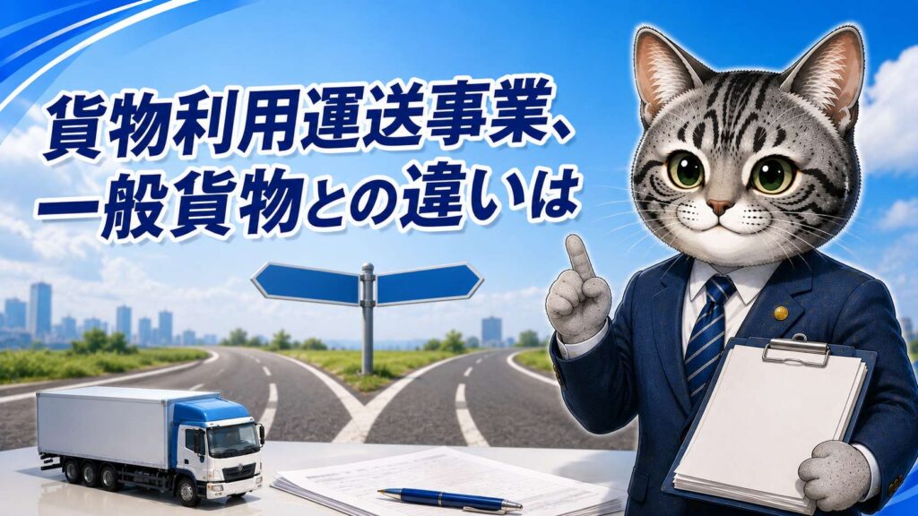 貨物利用運送事業と一般貨物自動車運送事業の違いを解説する記事のイメージ画像
