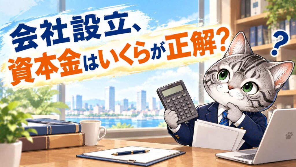 会社設立時の資本金の決め方について解説するフロル行政書士事務所のブログ記事サムネイル