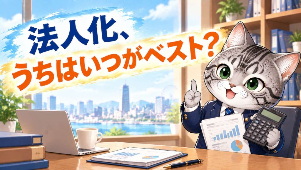 個人事業主から法人化するタイミングについて解説するフロル行政書士事務所のイメージ画像