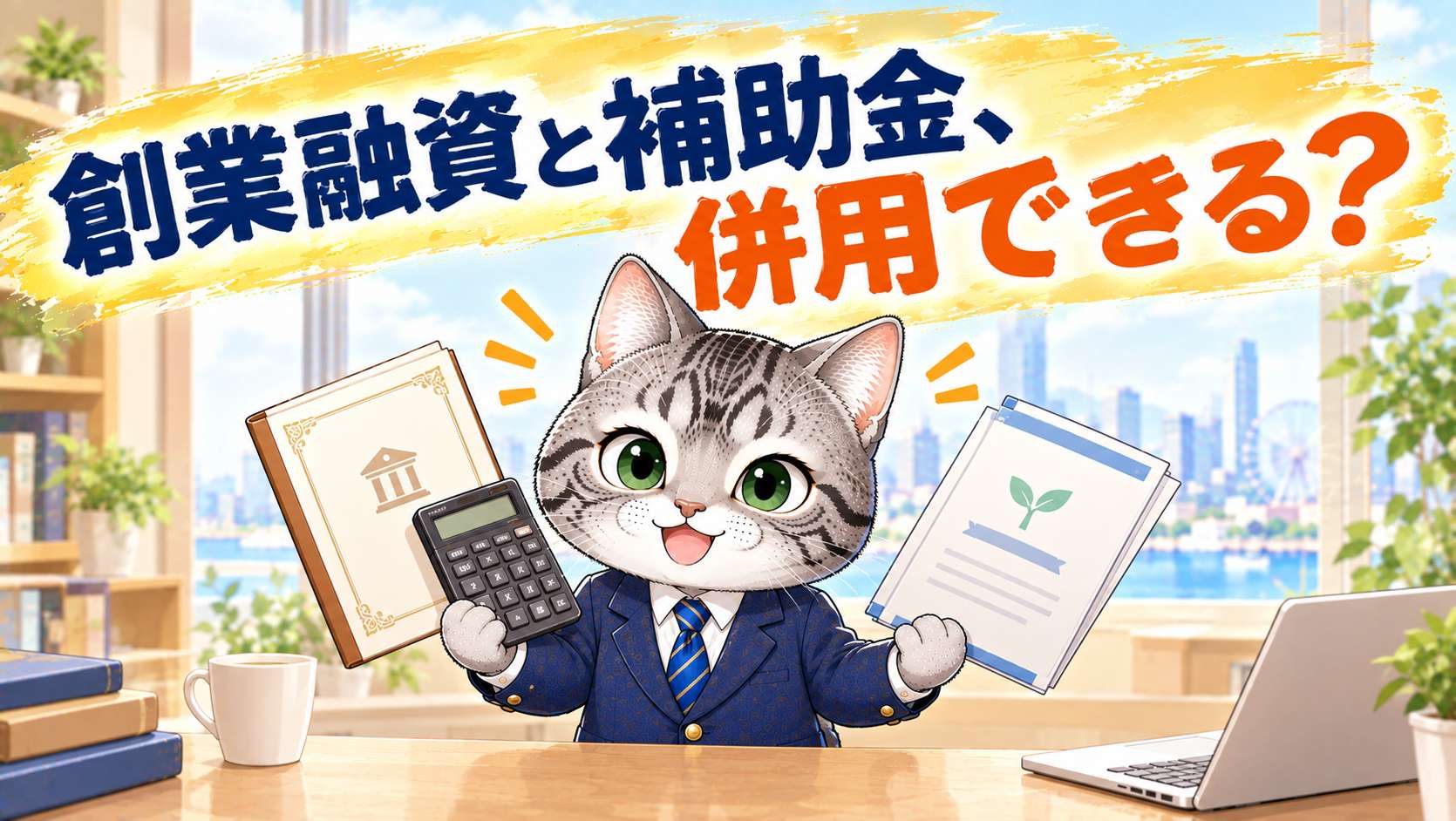 創業融資と補助金の併用について解説するフロル行政書士事務所のイメージ画像