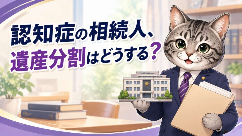 認知症の相続人がいる場合の遺産分割と成年後見制度について解説するフロル行政書士事務所のブログ記事サムネイル