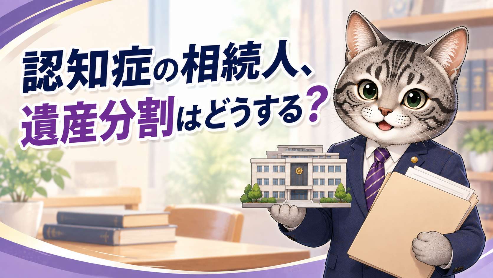 認知症の相続人がいる場合の遺産分割と成年後見制度について解説するフロル行政書士事務所のブログ記事サムネイル